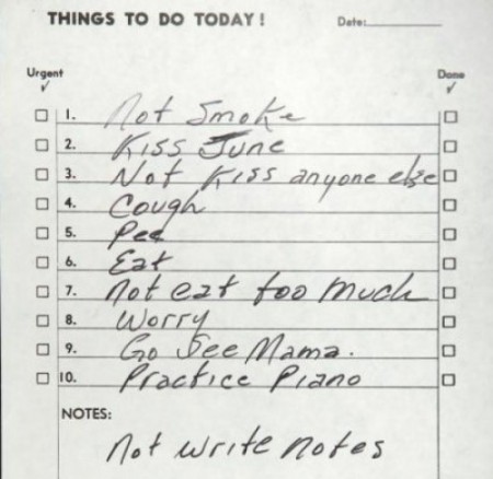 johnny cash to do list